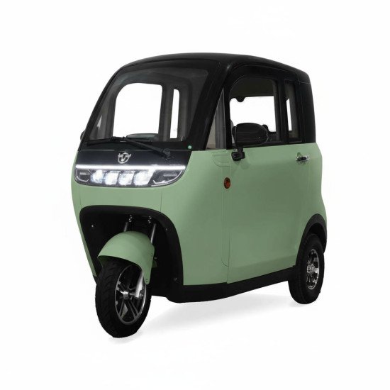 ENERBIKE TRIO CABIN 2.0 - elektrická trojkolka s uzavretou kabínou - 1kW 60V 58Ah, bez vodičského 25km/h